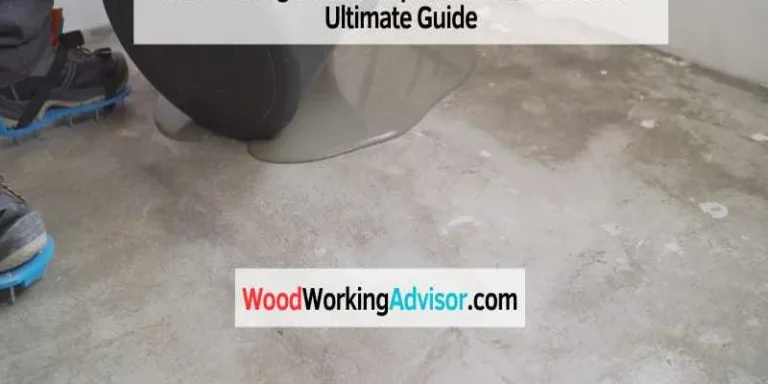 Pouring self-leveling compound onto a concrete subfloor