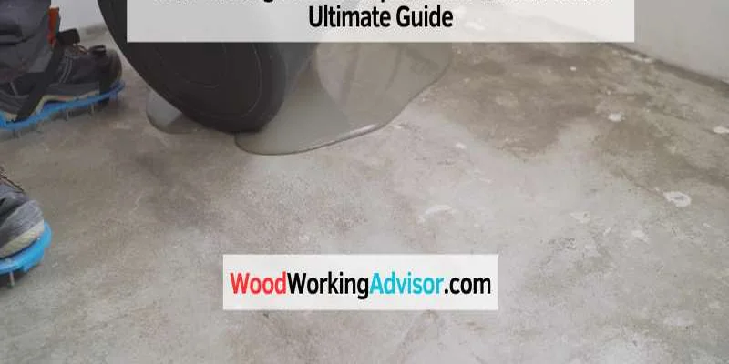 Pouring self-leveling compound onto a concrete subfloor