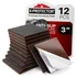 X-Protector 3-inch non-slip rubber furniture grippers 12 pack