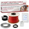 LuxHeat 40 sqft floor heating cable kit with UDG4 programmable thermostat