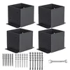 AXWHYS 6x6 post base anchor bracket 4-pack