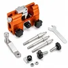 Lumanee manual hand-crank chainsaw chain sharpening jig with guided bar-mount design