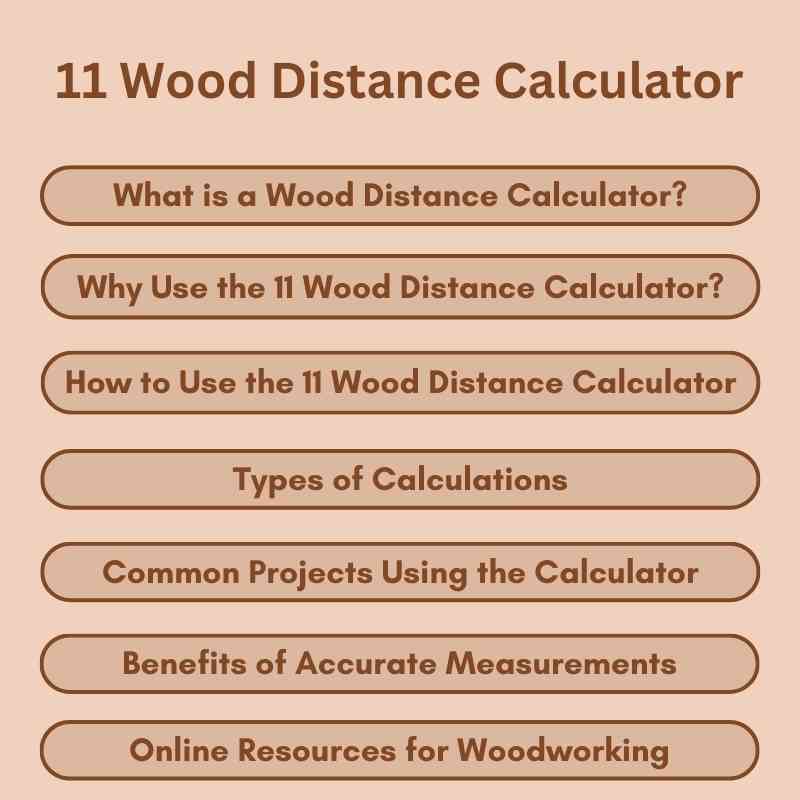 11 Wood Distance Calculator
