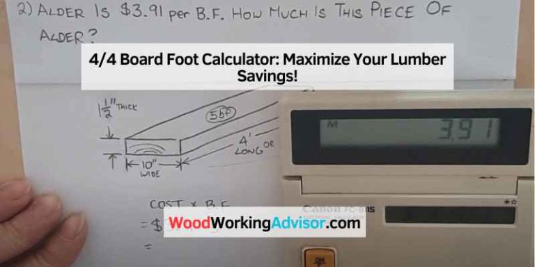 4/4 Board Foot Calculator
