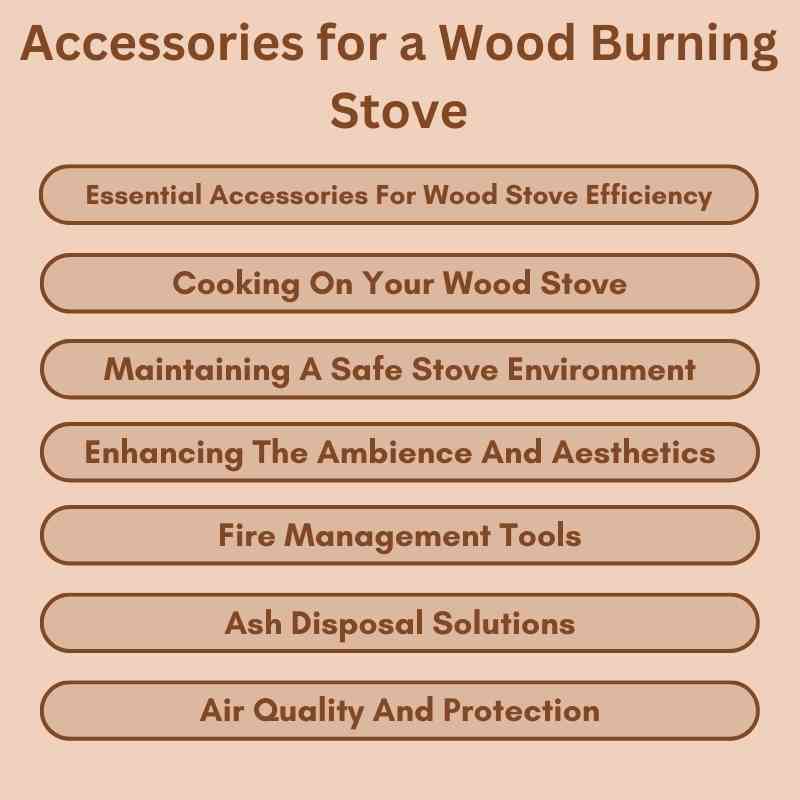 Accessories for a Wood Burning Stove