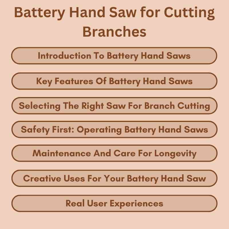 Battery Hand Saw for Cutting Branches