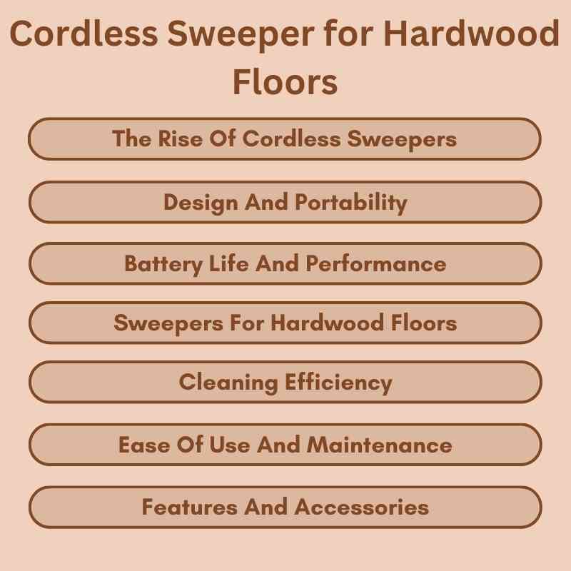 Cordless Sweeper for Hardwood Floors