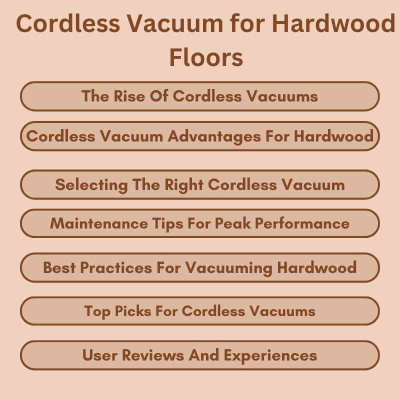Cordless Vacuum for Hardwood Floors