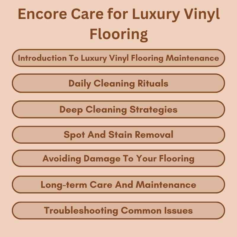 Encore Care for Luxury Vinyl Flooring