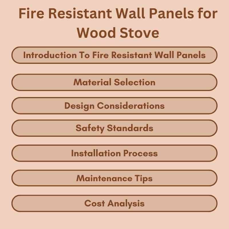 Fire Resistant Wall Panels for Wood Stove