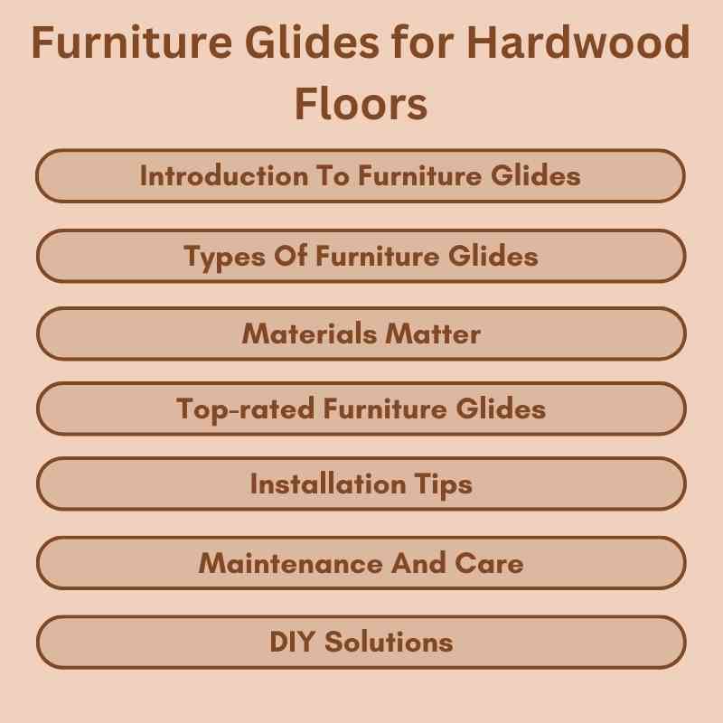 Furniture Glides for Hardwood Floors