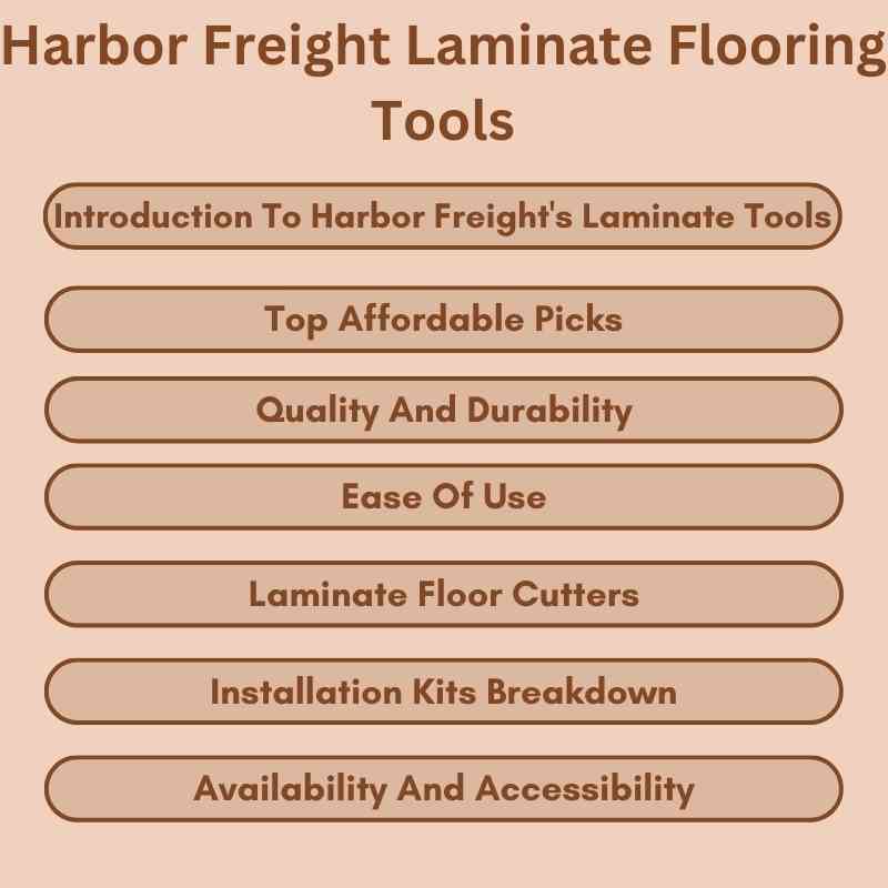Harbor Freight Laminate Flooring Tools