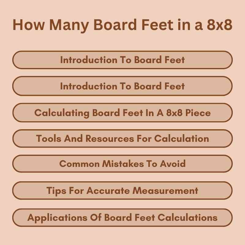 How Many Board Feet in a 8x8
