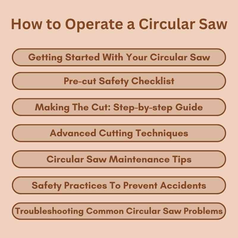 How to Operate a Circular Saw