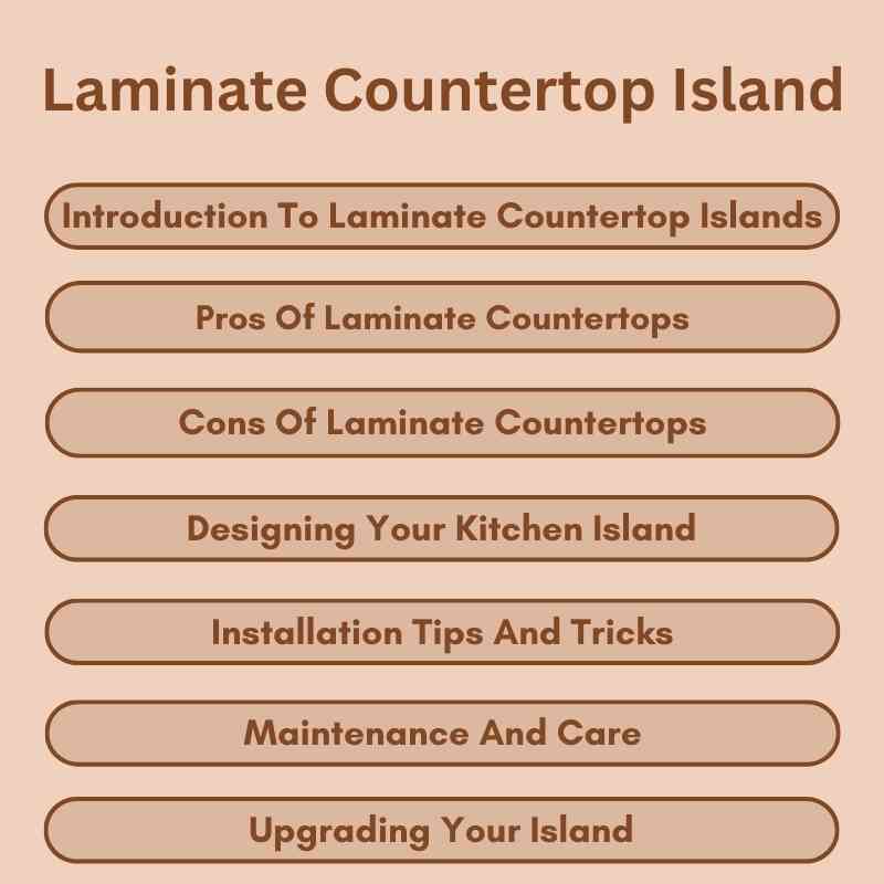 Laminate Countertop Island