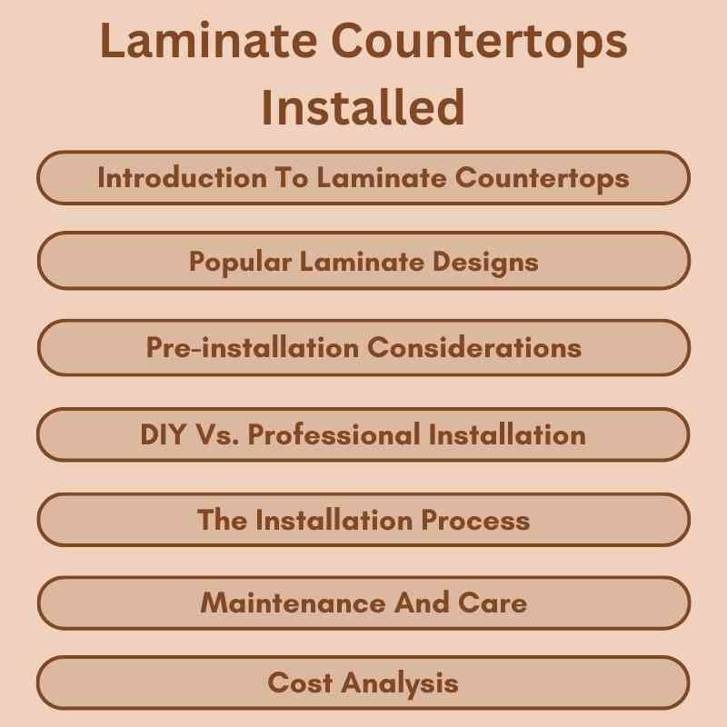 Laminate Countertops Installed
