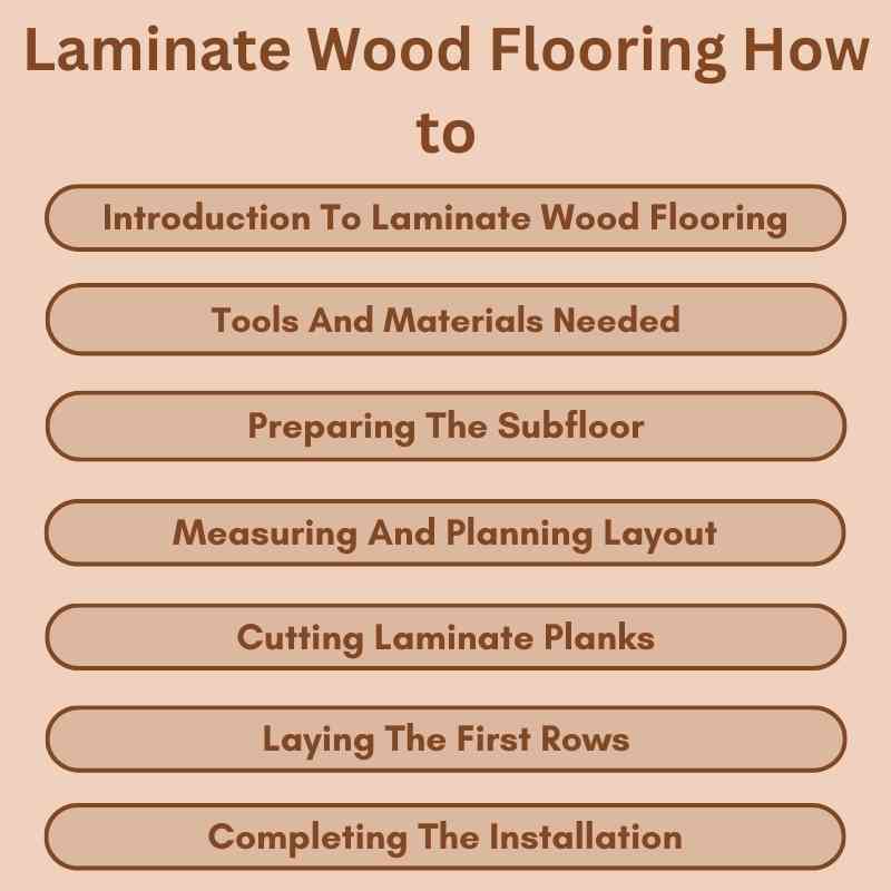 Laminate Wood Flooring How to
