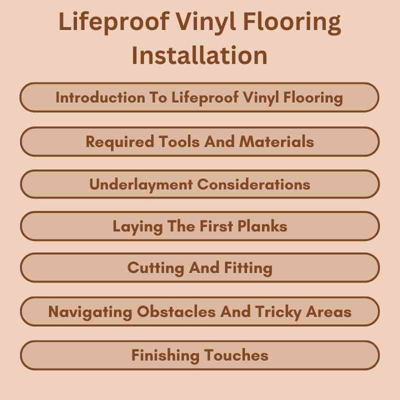 Lifeproof Vinyl Flooring Installation