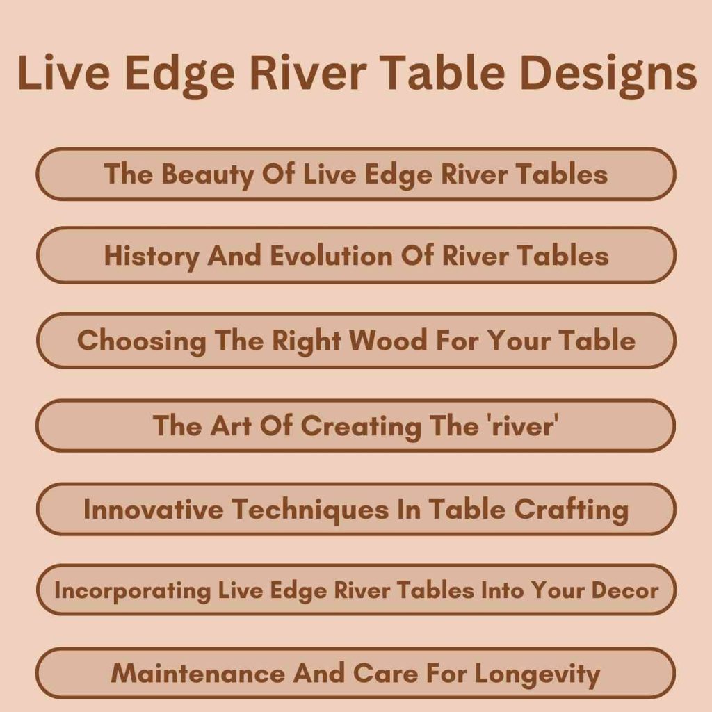 Live Edge River Table Designs