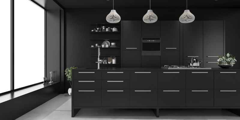 Modern Kitchen With Dark Wood Floors