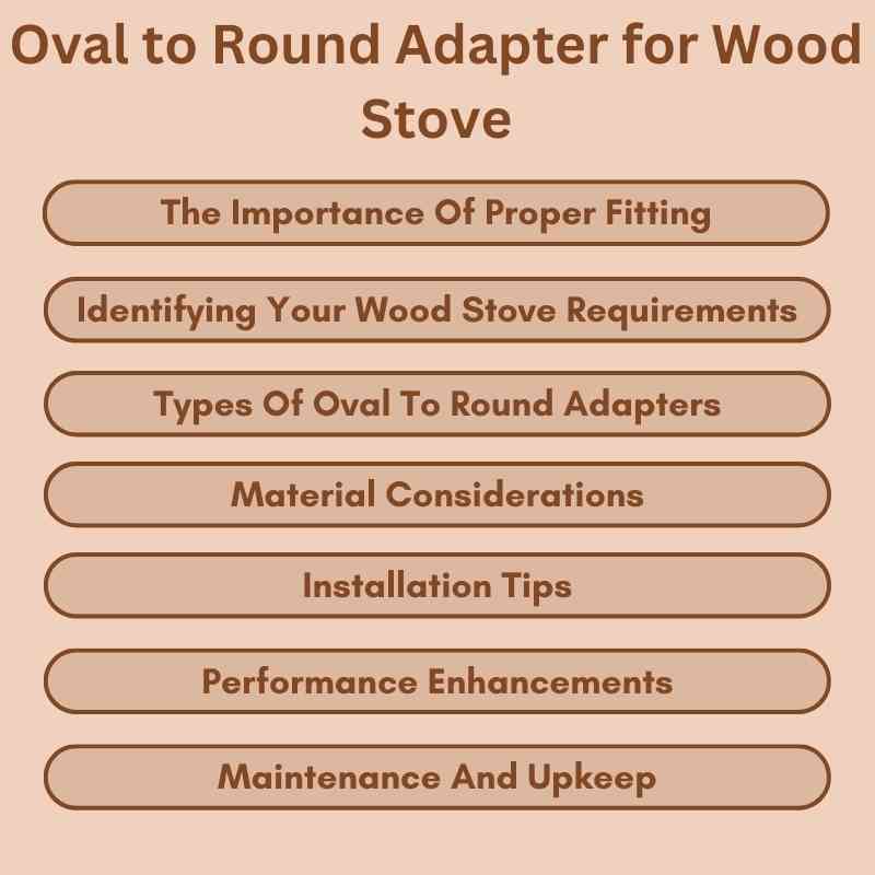 Oval to Round Adapter for Wood Stove