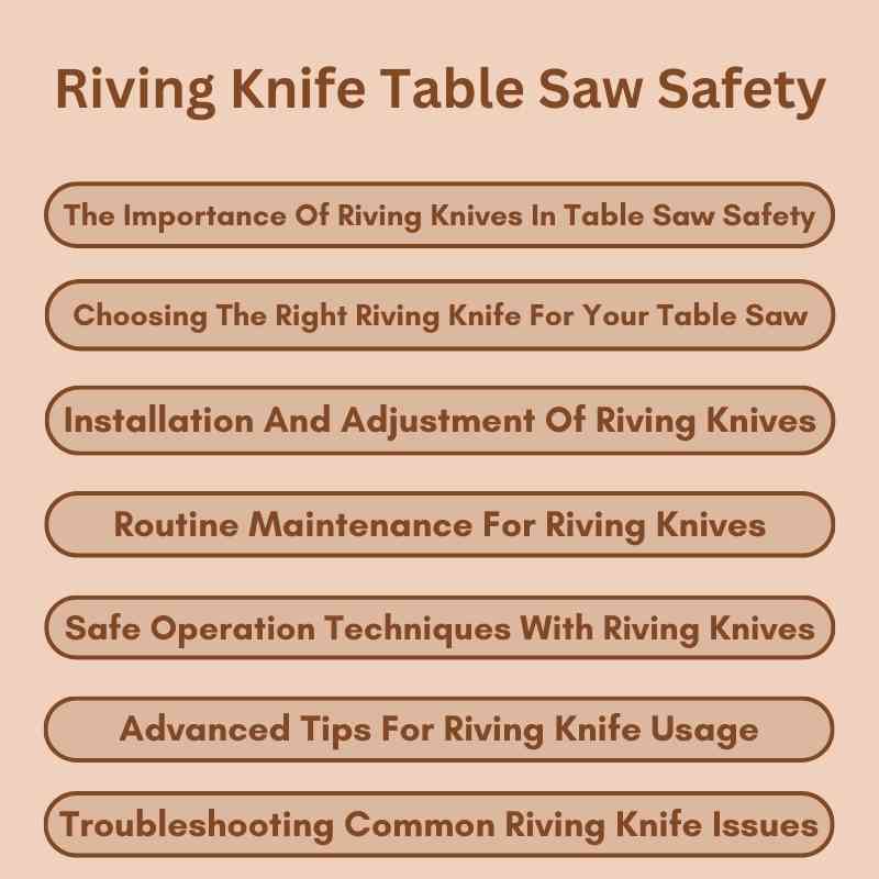 Riving Knife Table Saw Safety