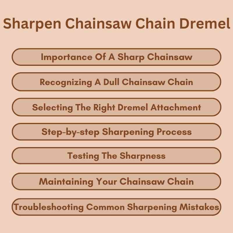 Sharpen Chainsaw Chain Dremel