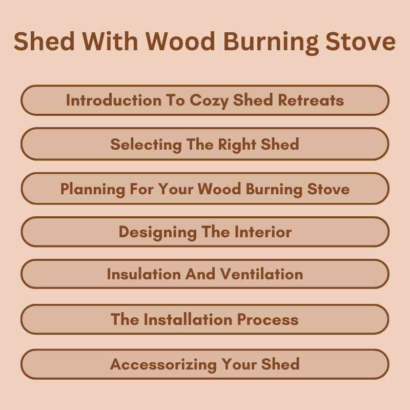 Shed With Wood Burning Stove