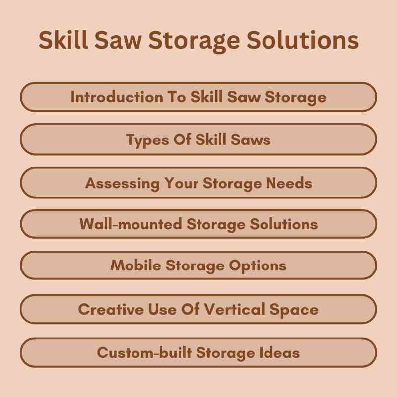 Skill Saw Storage Solutions
