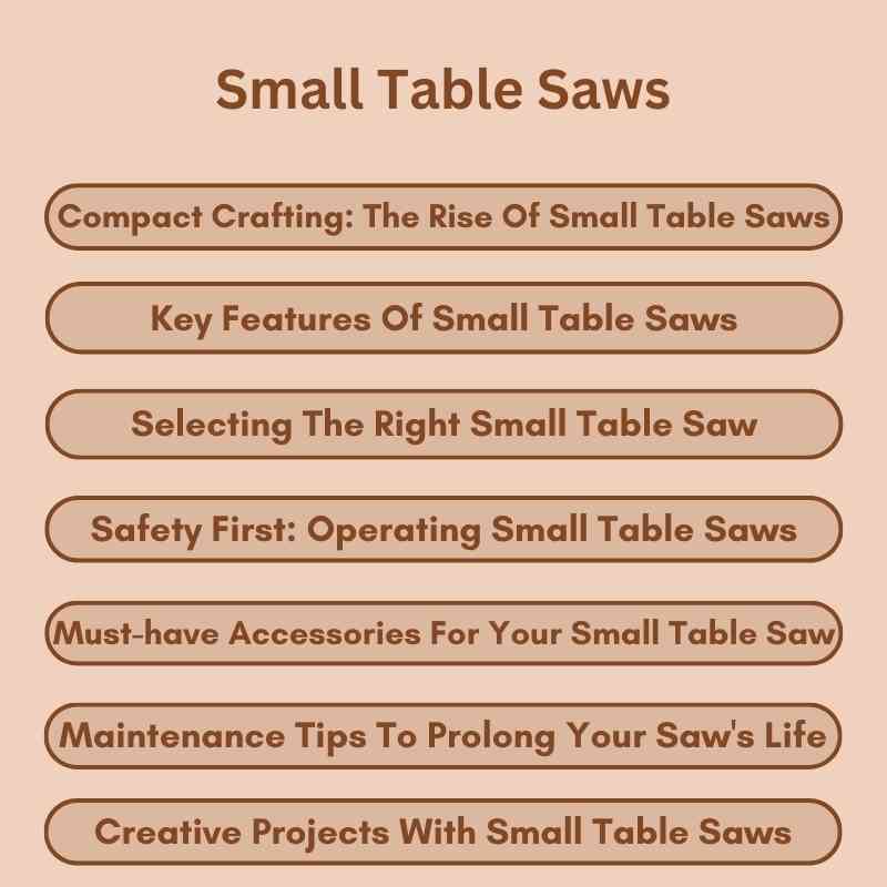 Small Table Saws