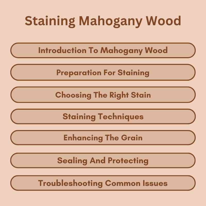 Staining Mahogany Wood