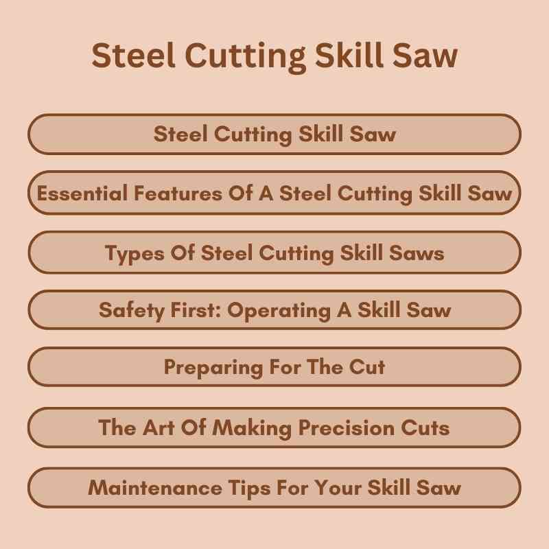 Steel Cutting Skill Saw
