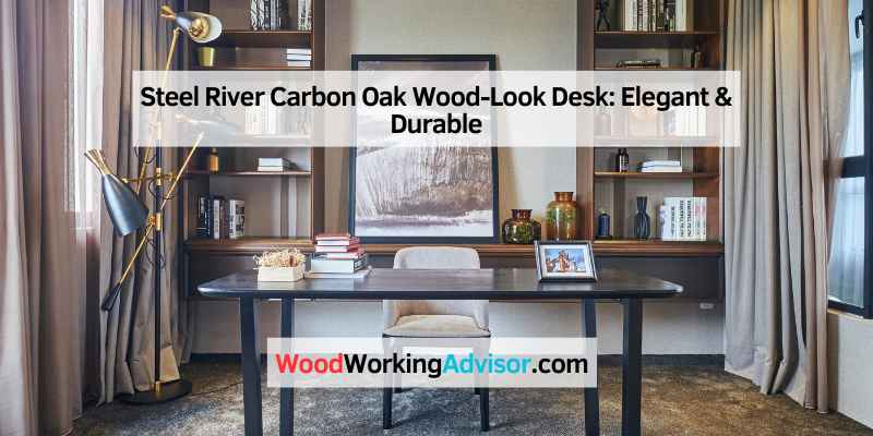 Steel River Carbon Oak Wood-Look Desk