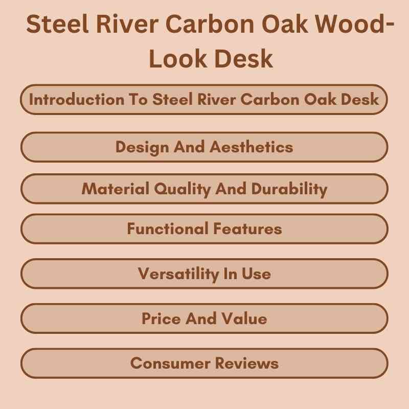 Steel River Carbon Oak Wood-Look Desk