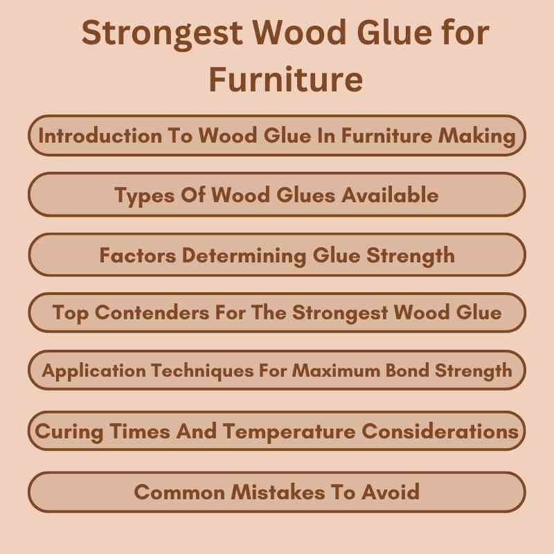 Strongest Wood Glue for Furniture