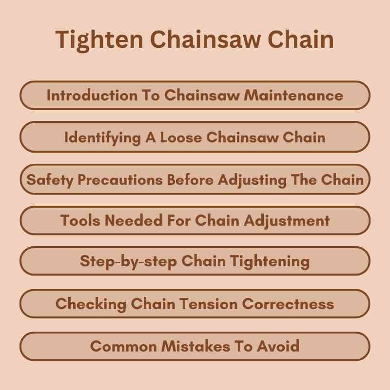 Tighten Chainsaw Chain