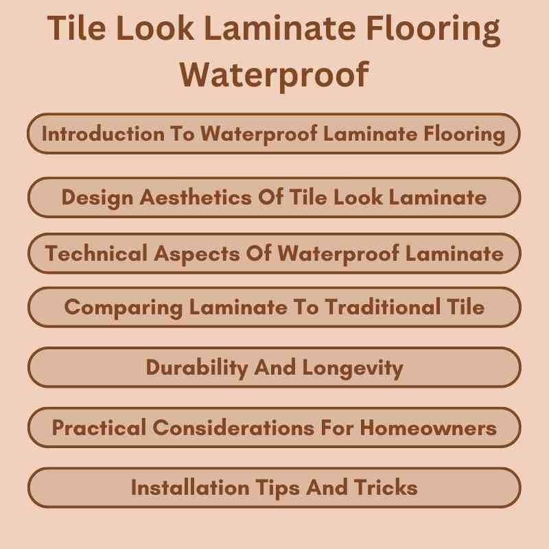 Tile Look Laminate Flooring Waterproof