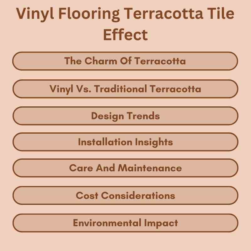 Vinyl Flooring Terracotta Tile Effect