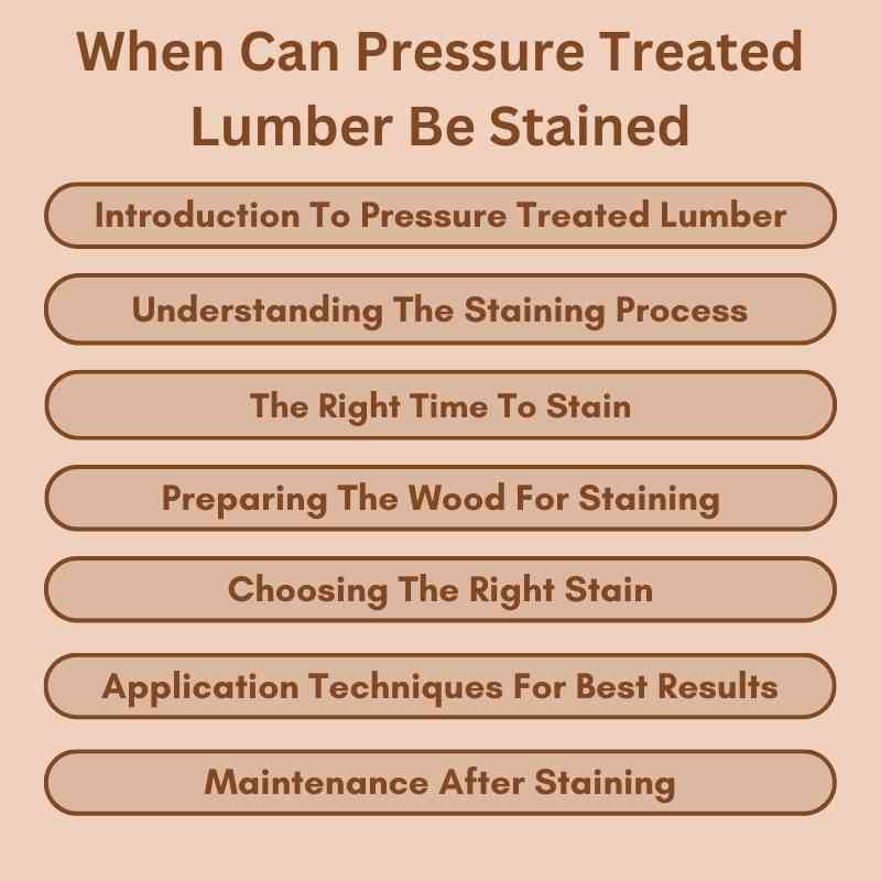 When Can Pressure Treated Lumber Be Stained