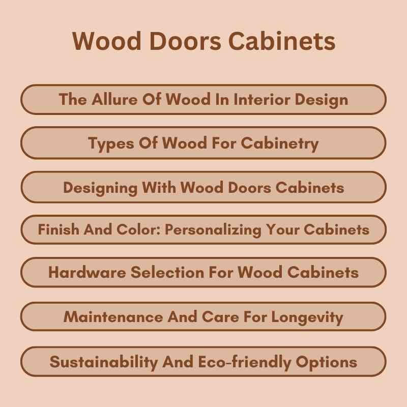 Wood Doors Cabinets