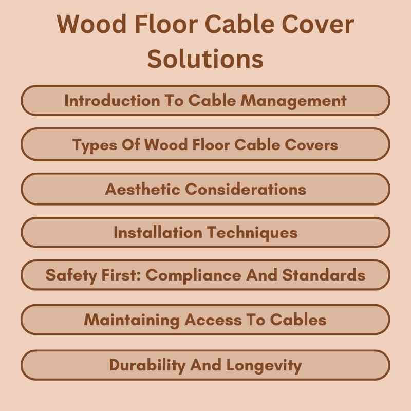 Wood Floor Cable Cover Solutions