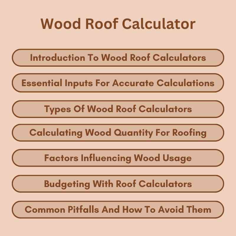 Wood Roof Calculator