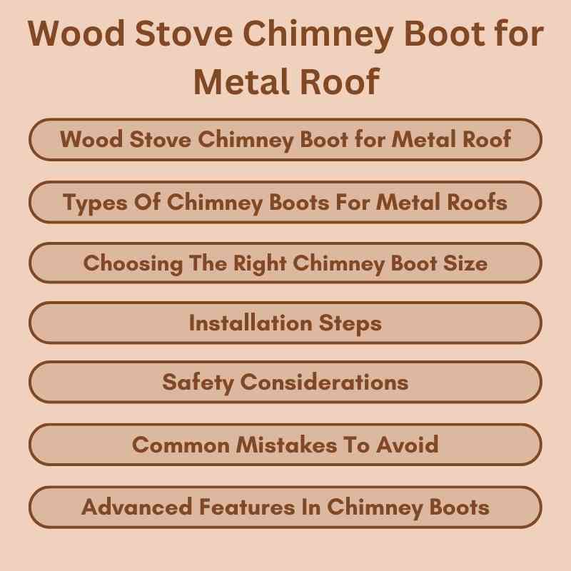 Wood Stove Chimney Boot for Metal Roof