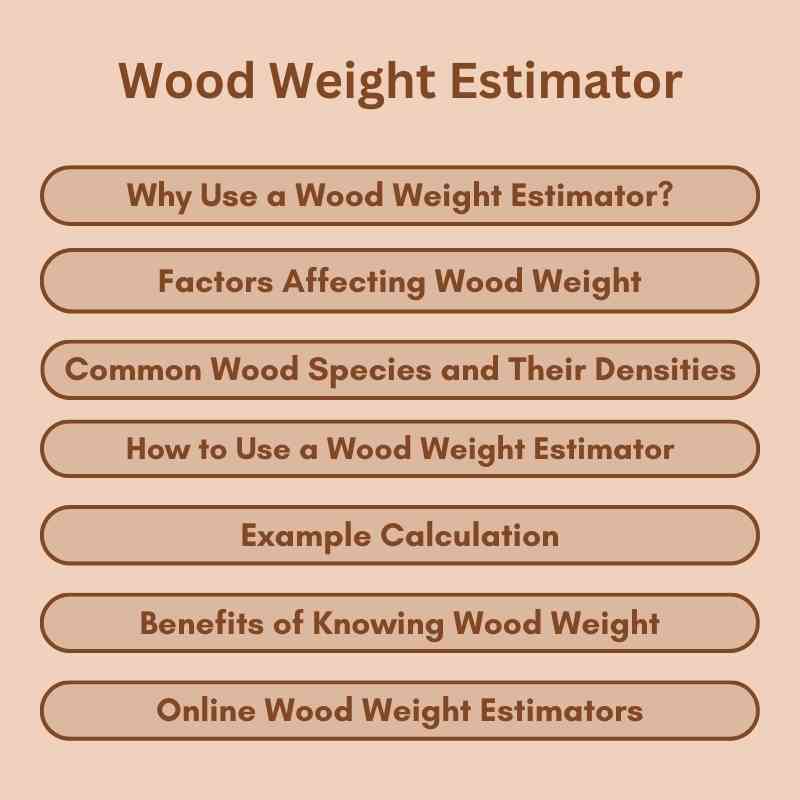 Wood Weight Estimator