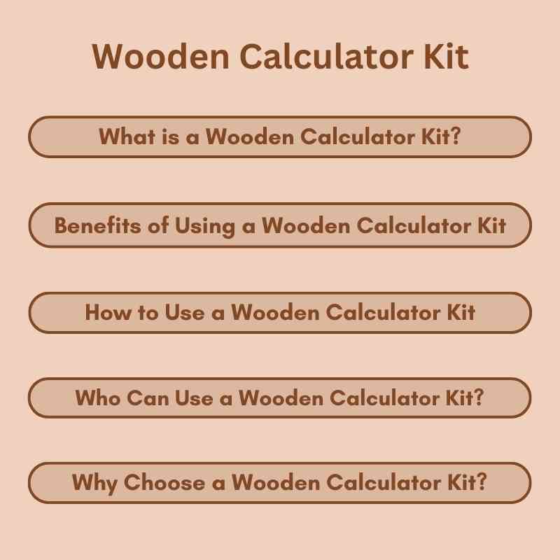 Wooden Calculator Kit