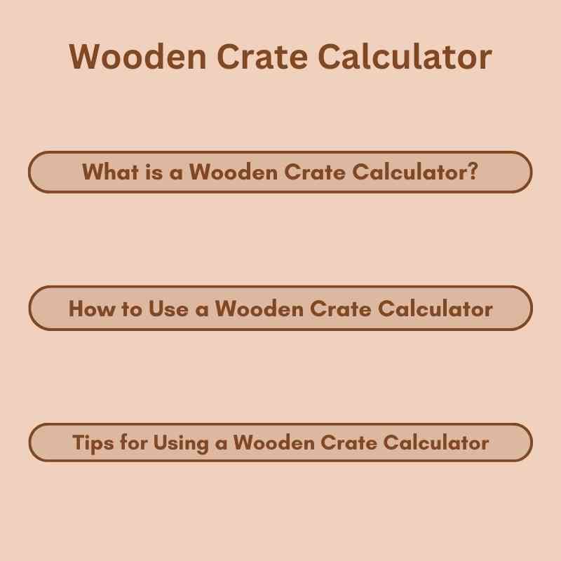 Wooden Crate Calculator