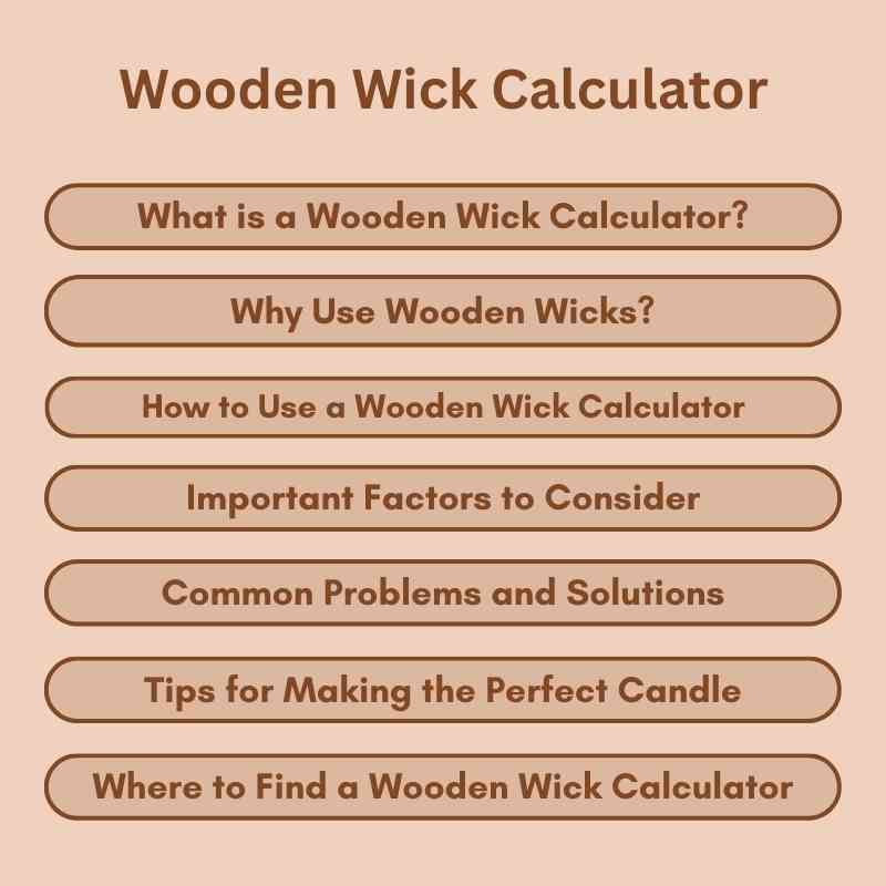 Wooden Wick Calculator