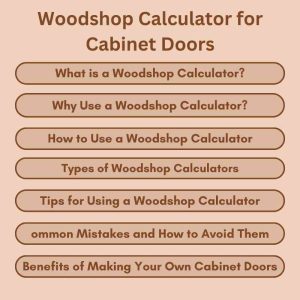 Woodshop Calculator for Cabinet Doors