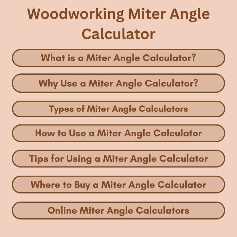 Woodworking Miter Angle Calculator
