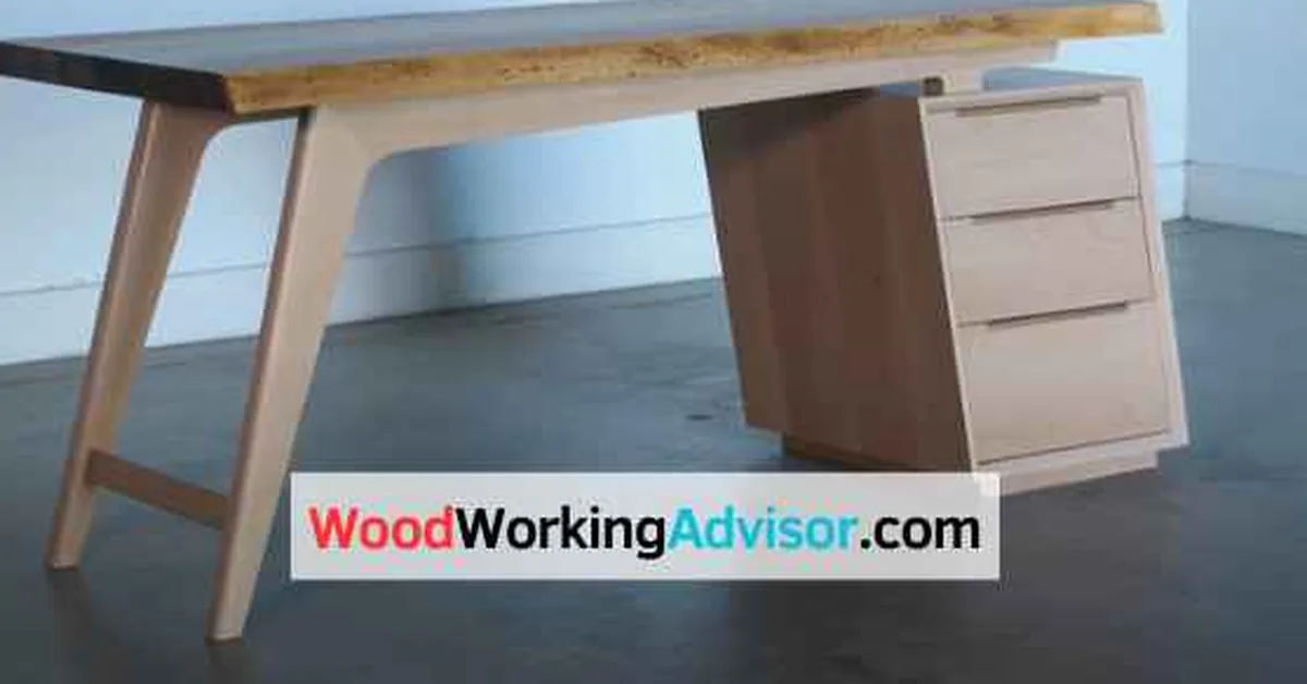 Solid ash wood desk showing natural grain pattern and durable frame